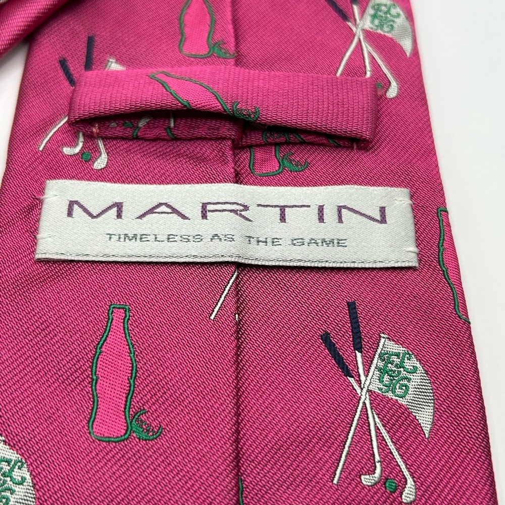 Martin Pink Golf Themed Tie